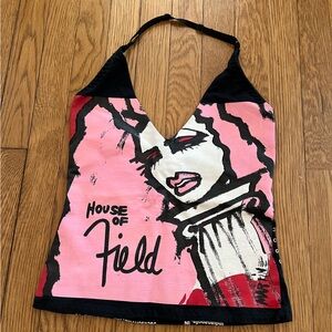 House of Field Archival Latex halter